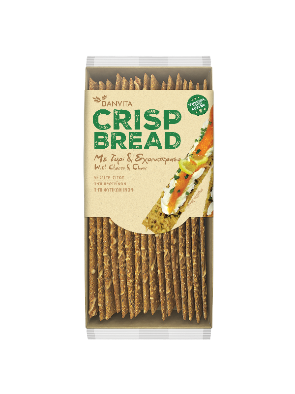 ELGEN CRISP BREAD ΜΕ ΤΥΡΙ & ΣΧΟΙΝΟΠΡΑΣΟ 130gr