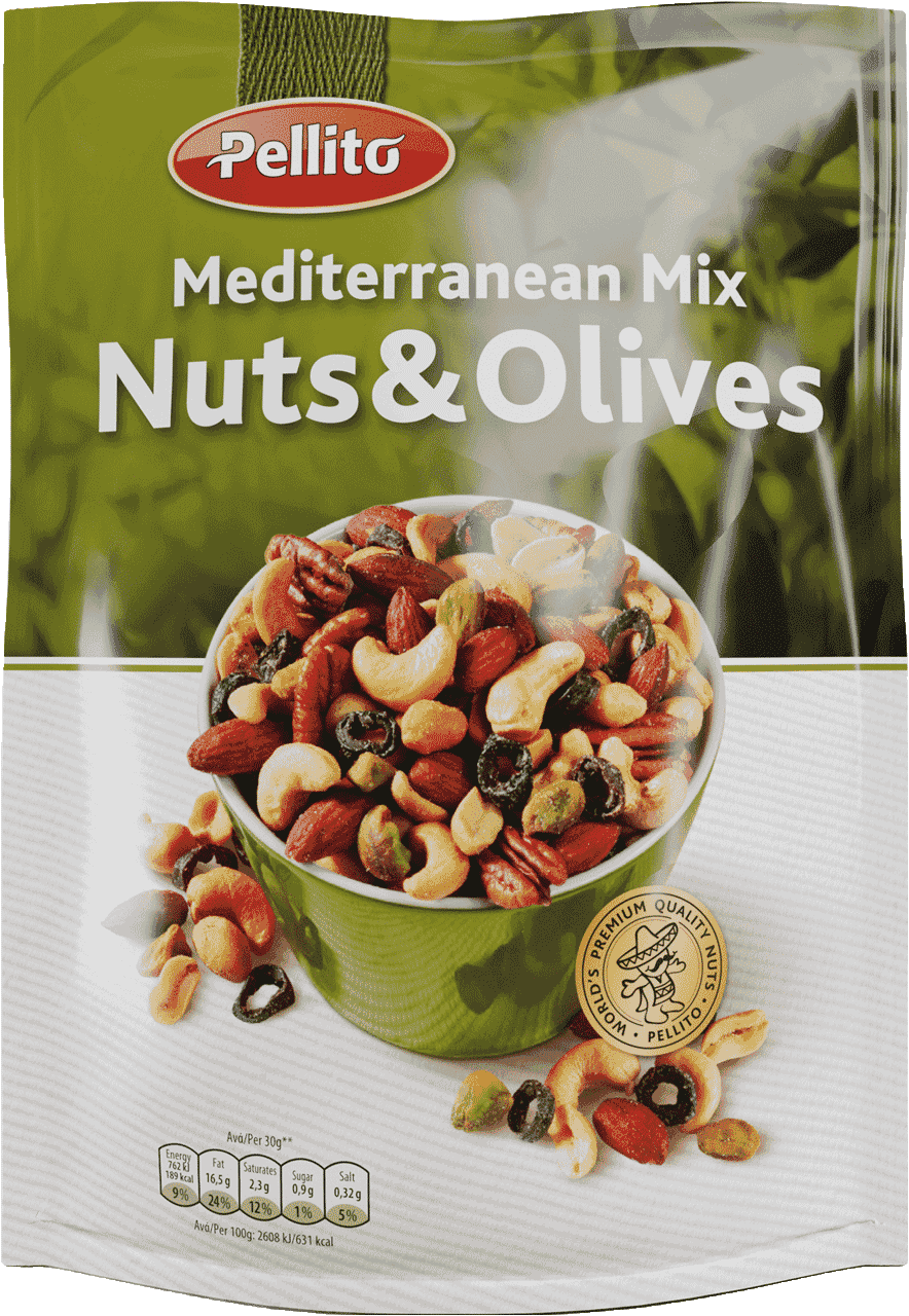 PELLITO MIX MEDITERRANEAN NUTS & OLIVES 125gr